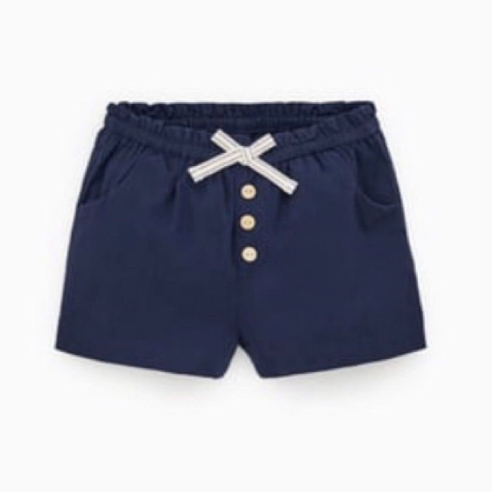 Zara Navy Bow Shorts 4
